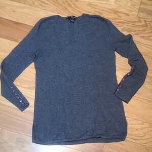 Sutton Studio Charcoal Cashmere Top